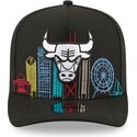 siltovka-zaoblena-cierna-snapback-9fifty-a-frame-precurved-skyline-chicago-bulls-nba-new-era