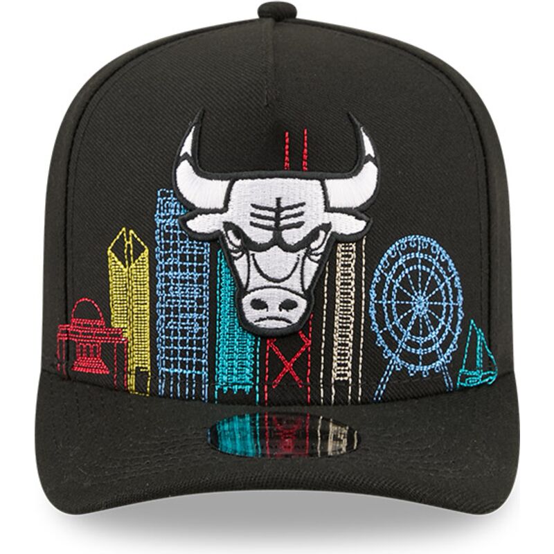 siltovka-zaoblena-cierna-snapback-9fifty-a-frame-precurved-skyline-chicago-bulls-nba-new-era