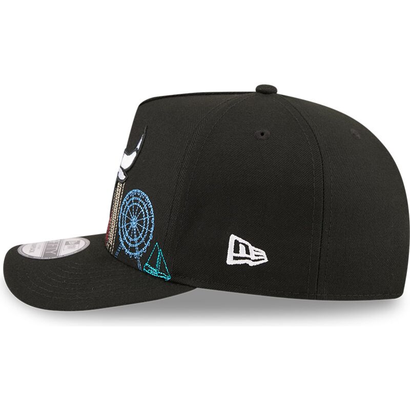 siltovka-zaoblena-cierna-snapback-9fifty-a-frame-precurved-skyline-chicago-bulls-nba-new-era