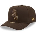 siltovka-zaoblena-hneda-snapback-9fifty-a-frame-precurved-visor-pin-chicago-white-sox-mlb-new-era