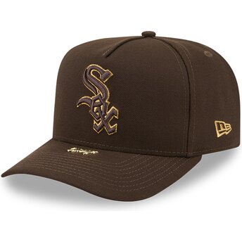 Šiltovka zaoblená hnedá snapback 9FIFTY A Frame Precurved Visor Pin Chicago White Sox MLB New Era