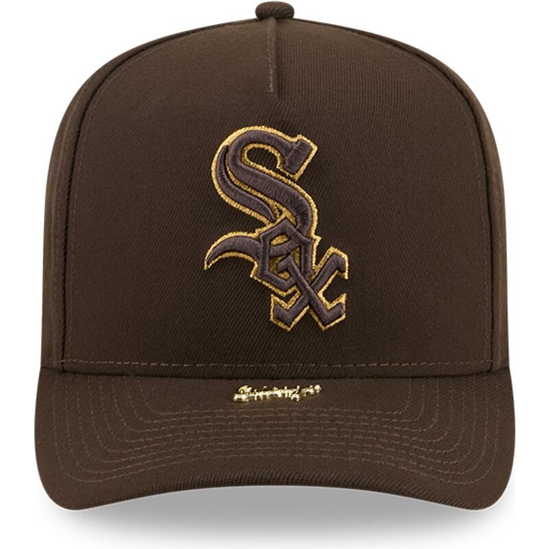 siltovka-zaoblena-hneda-snapback-9fifty-a-frame-precurved-visor-pin-chicago-white-sox-mlb-new-era