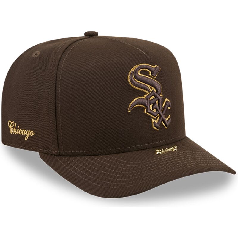 siltovka-zaoblena-hneda-snapback-9fifty-a-frame-precurved-visor-pin-chicago-white-sox-mlb-new-era