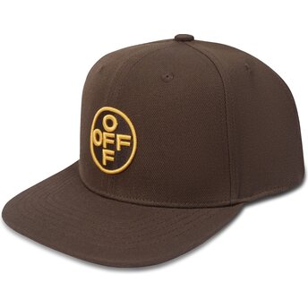 Šiltovka rovná hnedá snapback Off Embroidered Twill L/AB c/o Off-White™