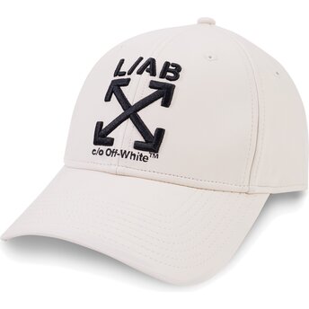Šiltovka zaoblená béžová nastaviteľný Clamp Arrows PU Leather L/AB c/o Off-White™