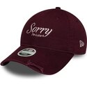 siltovka-zaoblena-cervena-nastavitelny-9twenty-slogan-sorry-i-m-late-new-era