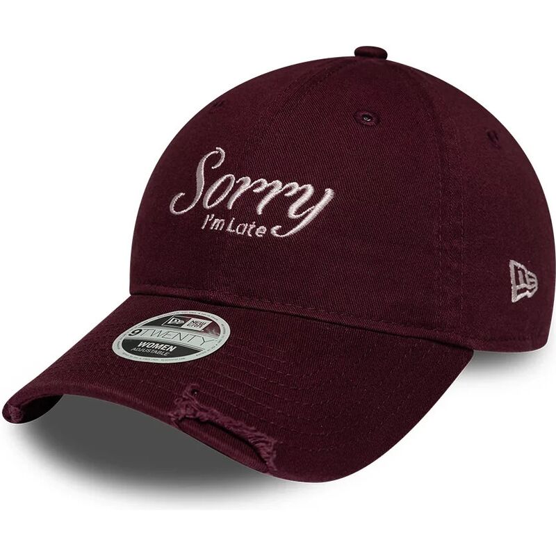 siltovka-zaoblena-cervena-nastavitelny-9twenty-slogan-sorry-i-m-late-new-era