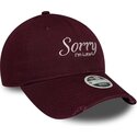 siltovka-zaoblena-cervena-nastavitelny-9twenty-slogan-sorry-i-m-late-new-era