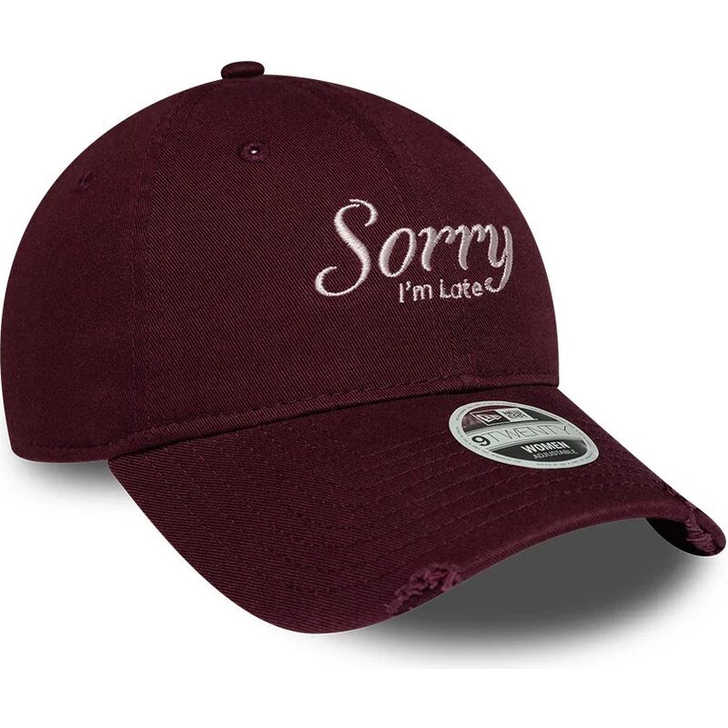 siltovka-zaoblena-cervena-nastavitelny-9twenty-slogan-sorry-i-m-late-new-era