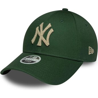 Šiltovka zaoblená zelená nastaviteľný 9FORTY Metallic New York Yankees MLB New Era