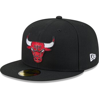 Šiltovka rovná čierna upravená 59FIFTY Rhinestone Badge Chicago Bulls NBA New Era