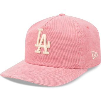 Šiltovka zaoblená ružová nastaviteľný 19TWENTY Precurved Corduroy Pastel Los Angeles Dodgers MLB New Era