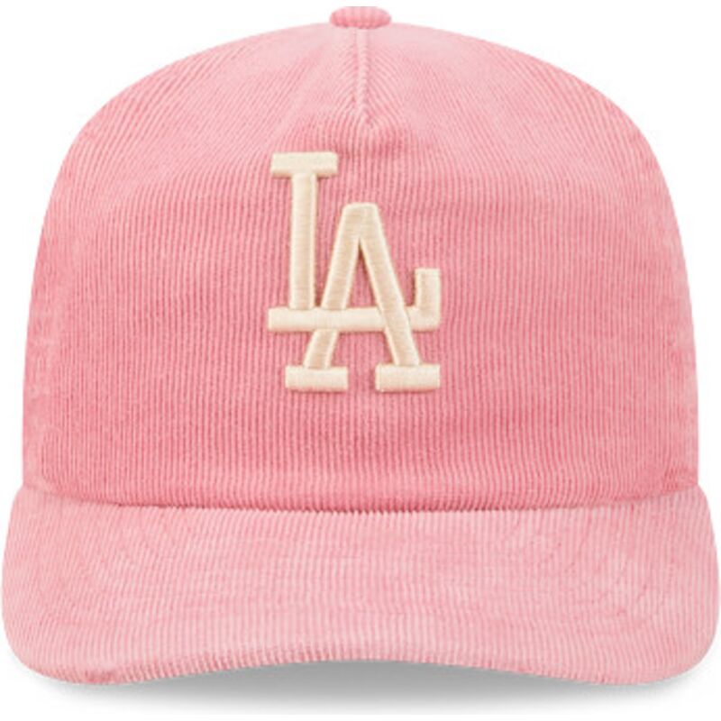 siltovka-zaoblena-ruzova-nastavitelny-19twenty-precurved-corduroy-pastel-los-angeles-dodgers-mlb-new-era