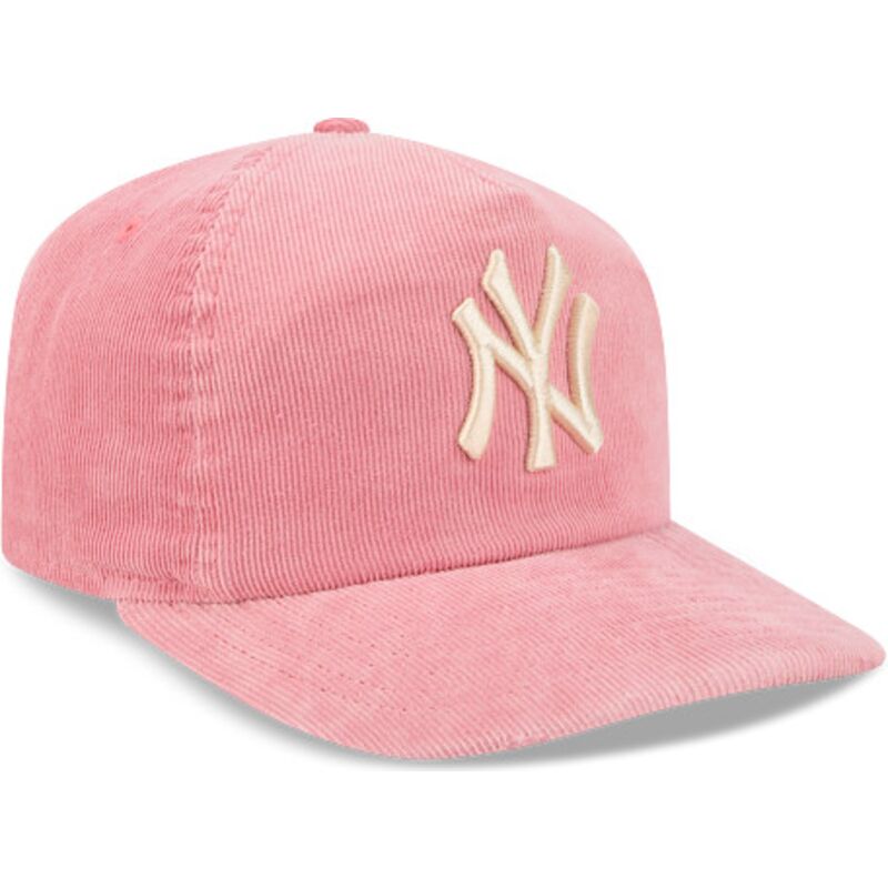 siltovka-zaoblena-ruzova-nastavitelny-19twenty-precurved-corduroy-pastel-new-york-yankees-mlb-new-era