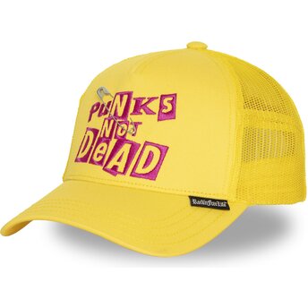 Šiltovka zaoblená žltá snapback Nº294 Punks Not Dead Rock’nFreeLife