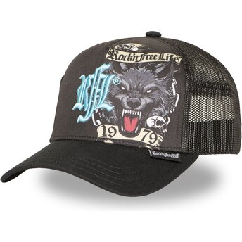 Šiltovka zaoblená čierna snapback N°266 Chained Wolf Rock’nFreeLife