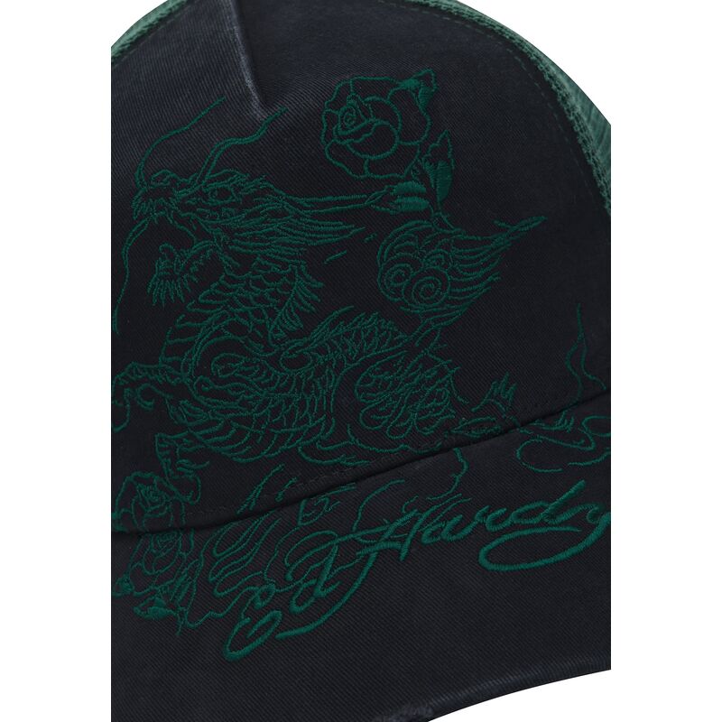 siltovka-zaoblena-cierna-snapback-outline-distressed-ed-hardy