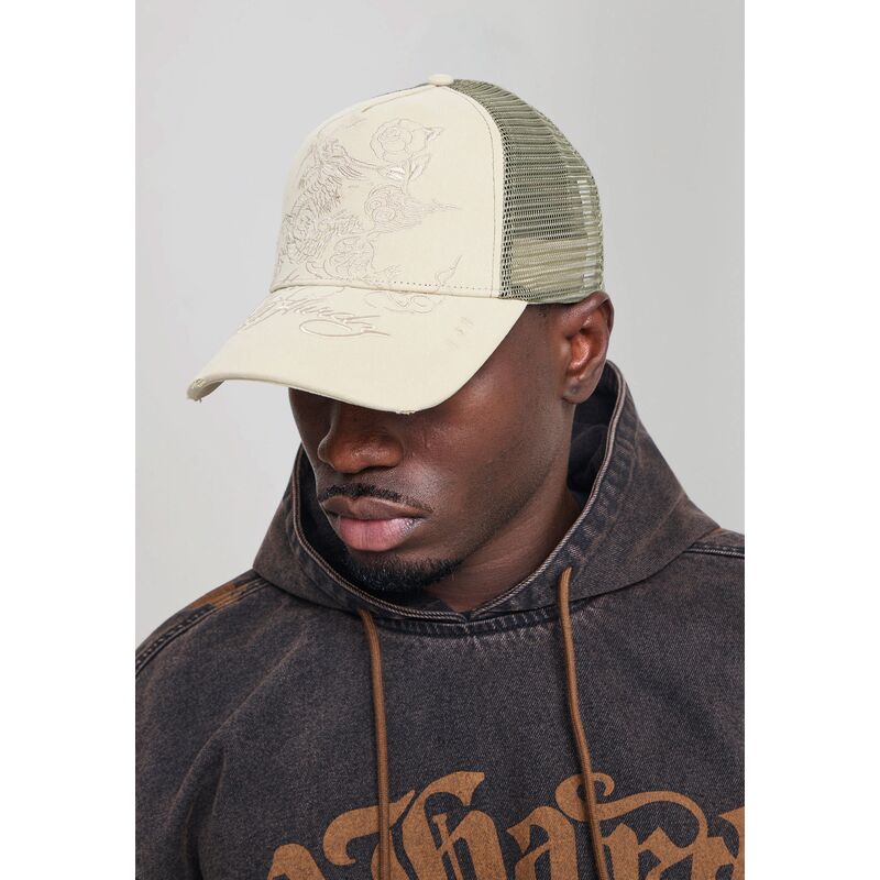siltovka-zaoblena-khaki-snapback-outline-ed-hardy