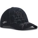 siltovka-zaoblena-cierna-snapback-spiderweb-ed-hardy