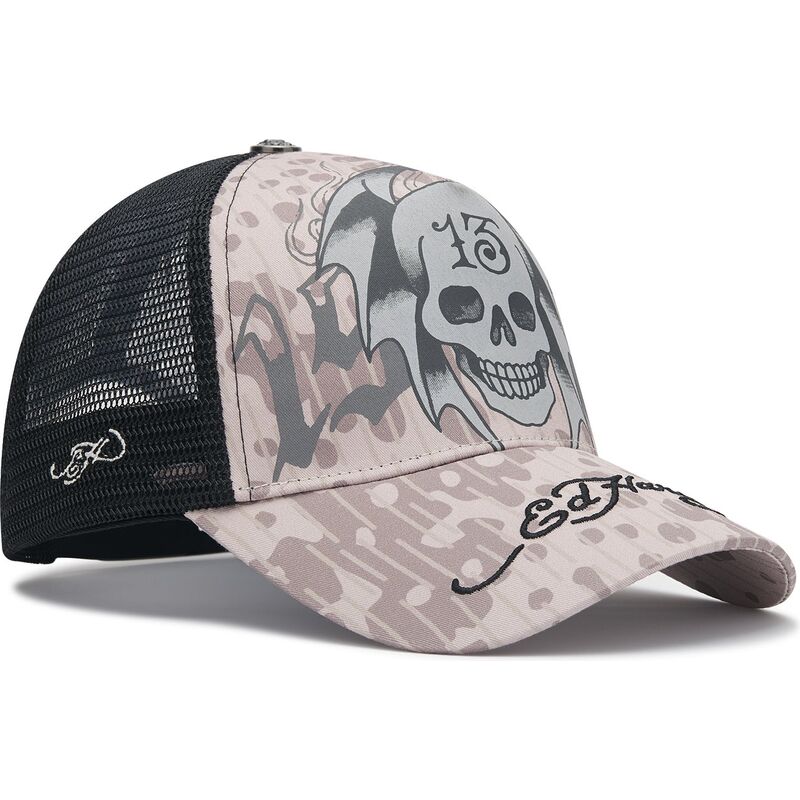 siltovka-zaoblena-siva-snapback-13-skull-ed-hardy