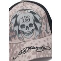 siltovka-zaoblena-siva-snapback-13-skull-ed-hardy