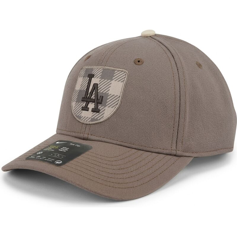 siltovka-zaoblena-hneda-snapback-dri-fit-rise-structured-los-angeles-dodgers-mlb-nike