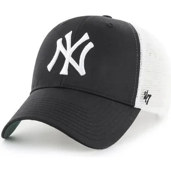 schwarze-mlb-new-york-yankees-trucker-kappe-von-47-brand