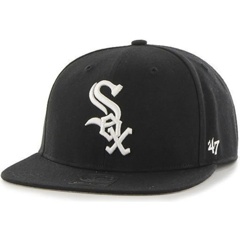 siltovka-rovna-cierna-snapback-chicago-white-sox-mlb-47-brand