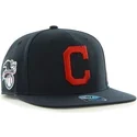 dunkelblaue-snapback-kappe-mit-flachem-schirm-und-seitlichem-mlb-cleveland-indians-logo-von-47-brand