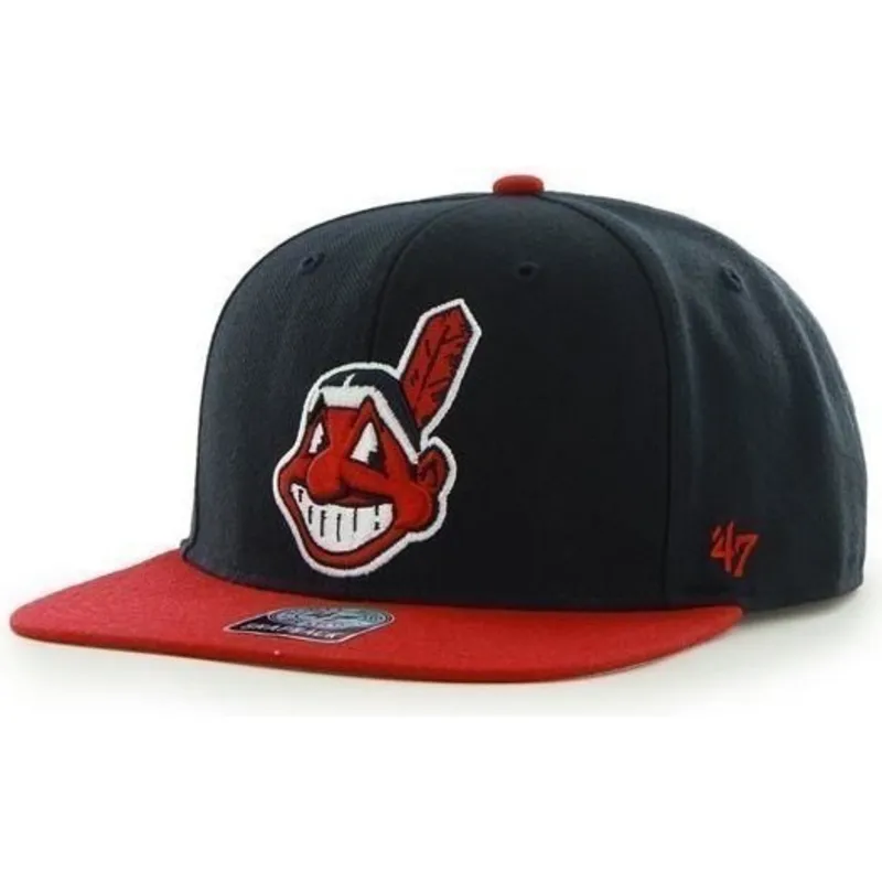 siltovka-rovna-tmavomodra-snapback-antiguo-cleveland-indians-mlb-47-brand
