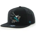 siltovka-rovna-cierna-snapback-san-jose-sharks-nhl-47-brand