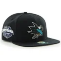 siltovka-rovna-cierna-snapback-san-jose-sharks-nhl-47-brand