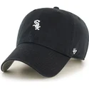schwarze-kappe-mit-gebogenem-schirm-und-kleinem-nhl-chicago-white-sox-logo-von-47-brand