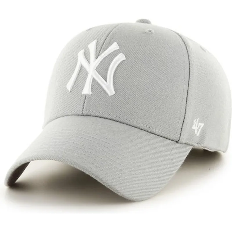 cap-zaoblena-gray-adjustable-strap-new-york-yankees-mlb-47-brand cap-zaoblena-gray-adjustable-strap-new-york-yankees-mlb-47-brand