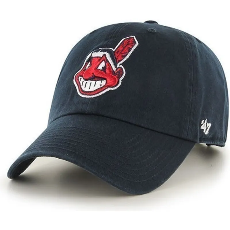 siltovka-zaoblena-tmavomodra-nastavitelny-cleveland-indians-mlb-47-brand