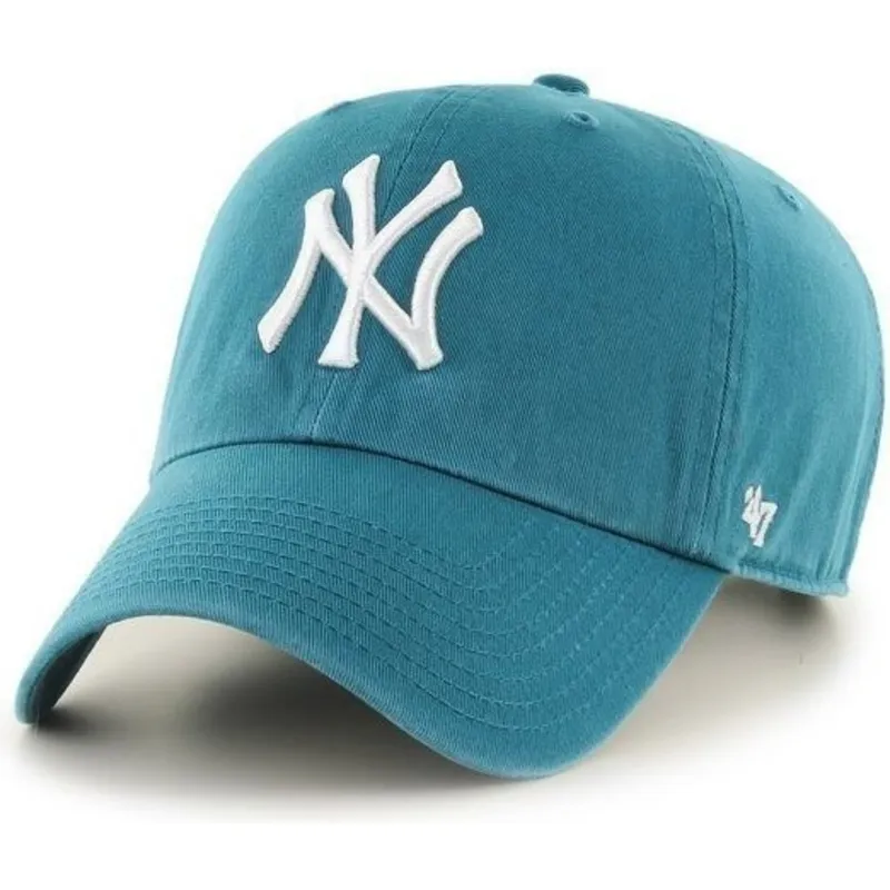 cap-zaoblena-green-adjustable-strap-azulado-new-york-yankees-mlb-47-brand