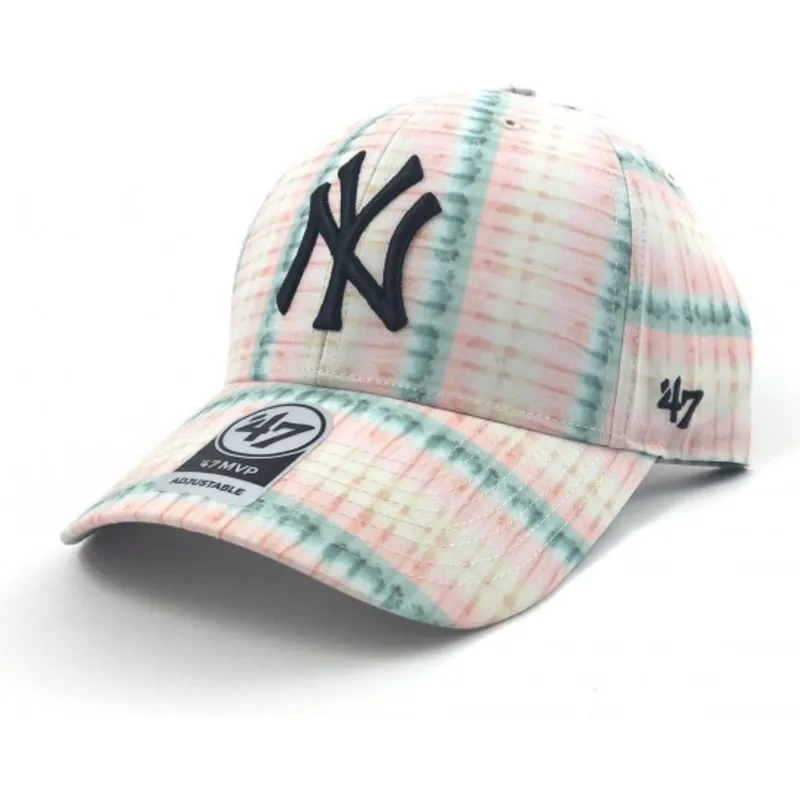 siltovka-zaoblena-ruzova-nastavitelny-estampado-flores-new-york-yankees-mlb-47-brand