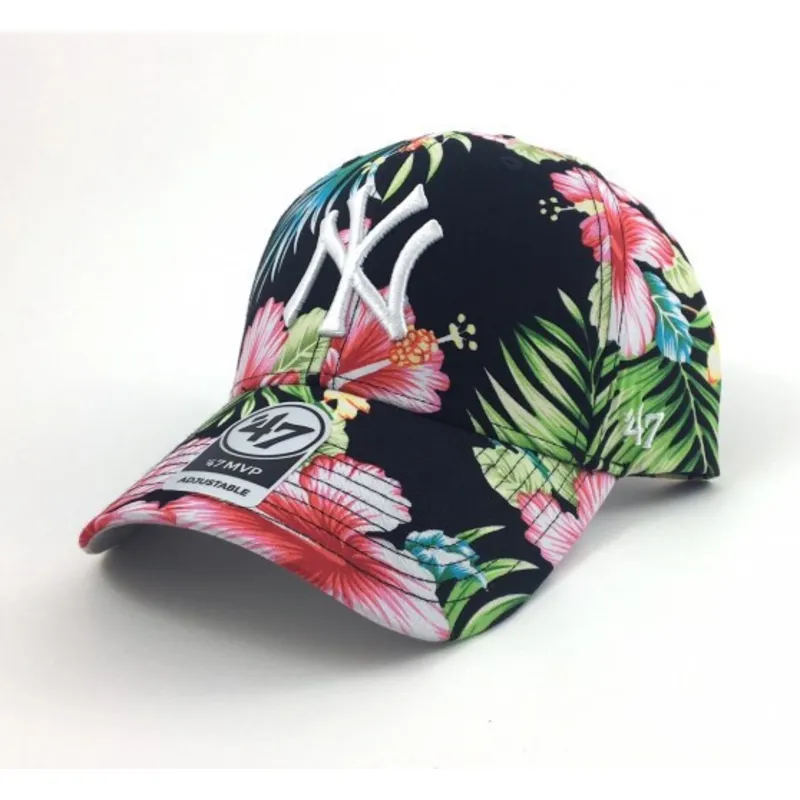 siltovka-zaoblena-viacfarebna-nastavitelny-estampado-flores-new-york-yankees-mlb-47-brand