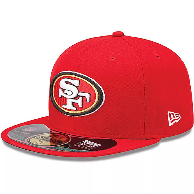 new-era-flat-brim-59fifty-authentic-on-field-game-san-francisco-49ers-nfl-fitted-cap-rot