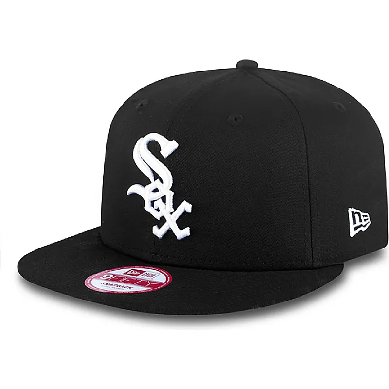 schwarze-snapback-kappe-9fifty-essential-der-chicago-white-sox-mlb-von-new-era