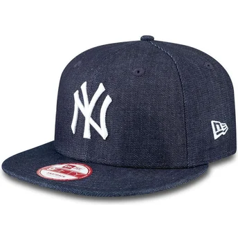 new-era-new-york-yankees-mlb-9fifty-essential-denim-snapback-kappe-in-marineblau