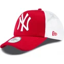 siltovka-zaoblena-cervena-snapback-clean-a-frame-new-york-yankees-mlb-new-era