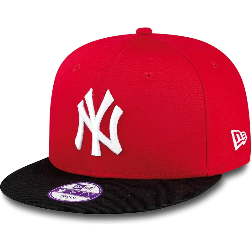 siltovka-rovna-cervena-snapback-pre-deti-9fifty-cotton-block-new-york-yankees-mlb-new-era